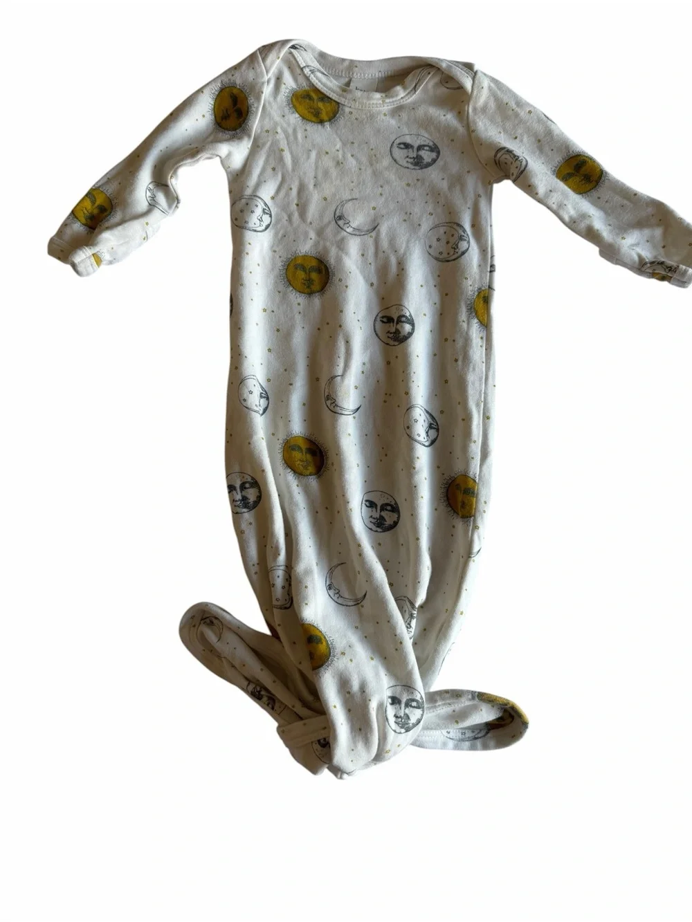 kate quinn White Moon & Star Knotted Sleep Sack with Yellow Accents - Picture 2 of 3